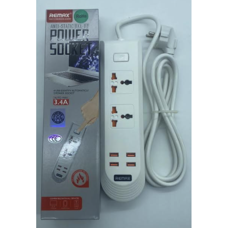 Мережевий подовжувач Anti-Static BKL-08 Power Socket (3-роз“єму/4-USB/3.4A)