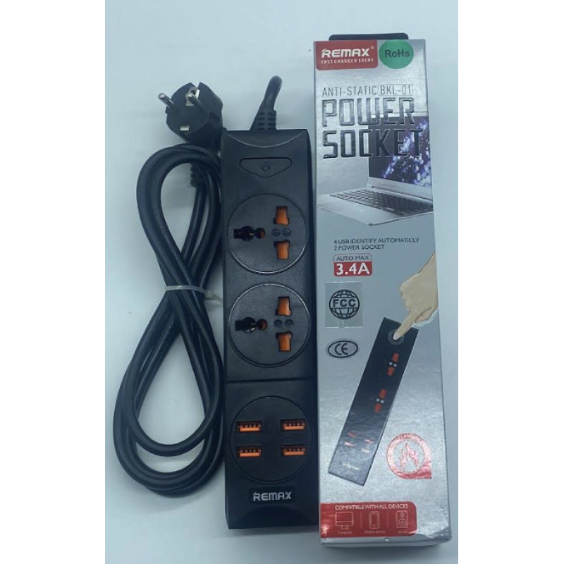 Мережевий подовжувач Anti-Static BKL-01 Power Socket (3-роз“єму/4-USB/3.4A)
