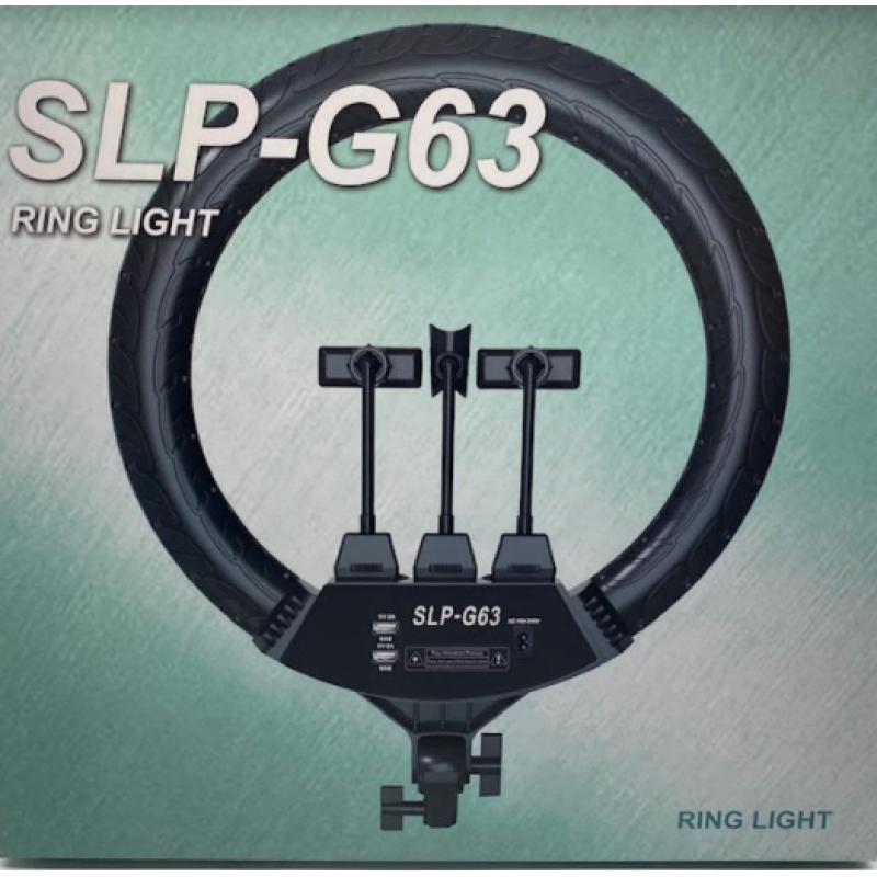 Кільцева LED лампа SL G63 пульт (3 кріплення для телефону 63см з живленням)