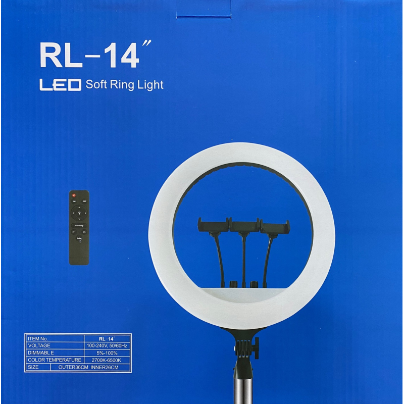 Кільцева світлодіодна лампа RL14 (36cм+36W)