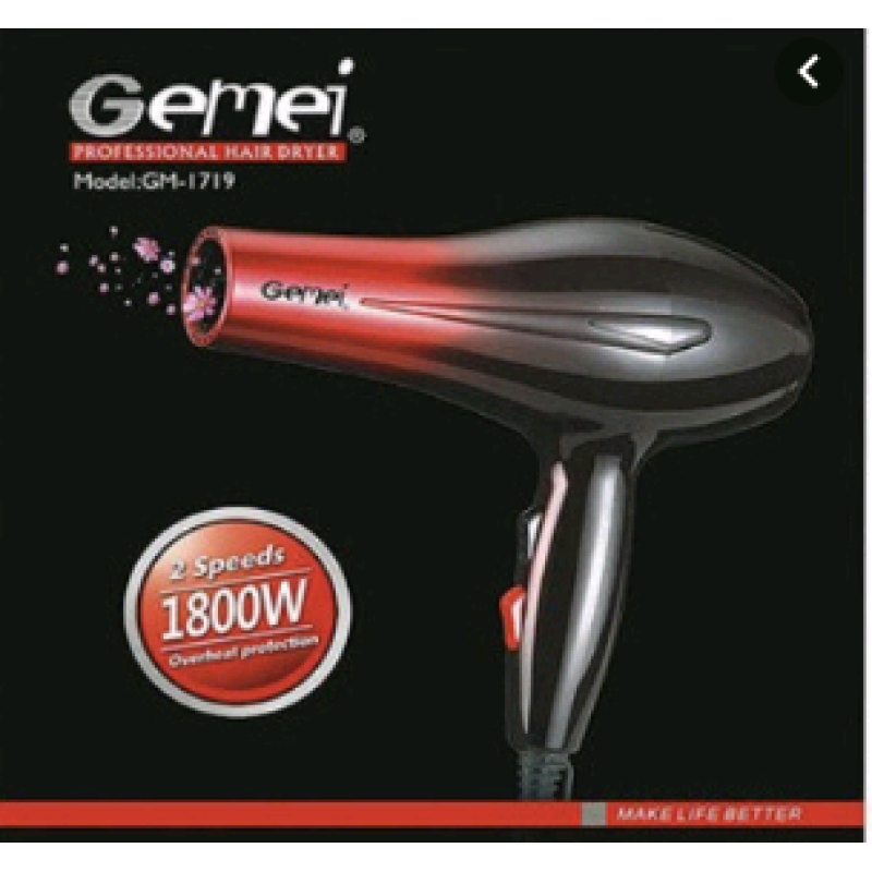 Фен GEMEI GM1719 1800Вт (40шт)