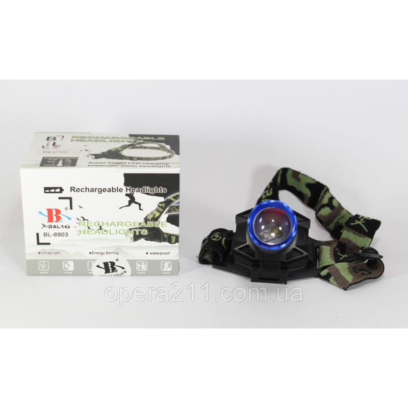 Налобний ліхтарик X-BAIL BL-6919 ((HEAD TORCH)) (120 шт.)