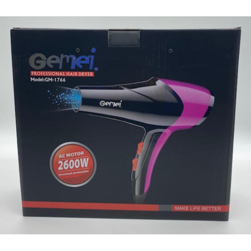 Фен GEMEI GM1766 2600Вт (24шт)