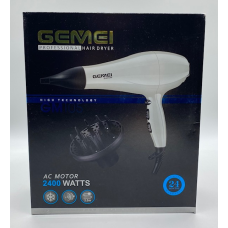 Фен для волосся GEMEI GM105 2400 Вт Білий (AC Motor) (12шт)