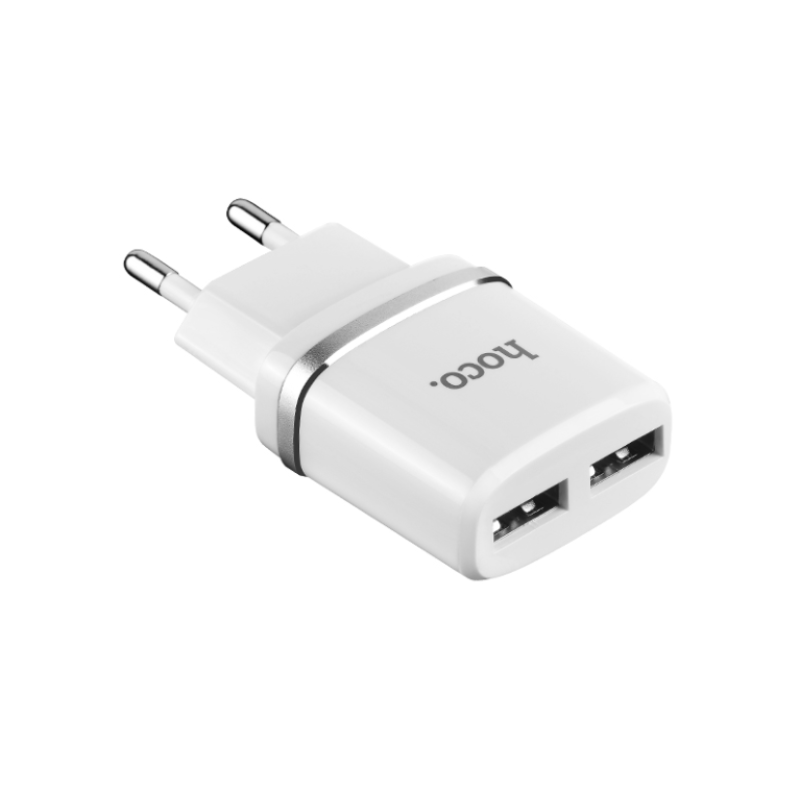 Мережевий зарядний пристрій HOCO C12 (2.4A — 2 USB) (100 шт.)